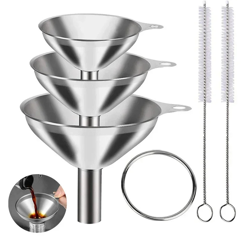 Kitchen Gadgets Small - 3/5 قطعة قمع المطبخ الفولاذ المقاوم