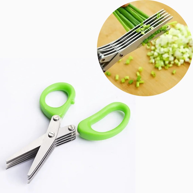 Kitchen Gadgets Save Time - مقص أعشاب موفر للوقت بخمس شفرات