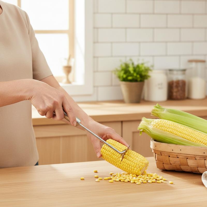 Kitchen Gadgets Save Time - أداة تقشير الذرة من الفولاذ المقاوم