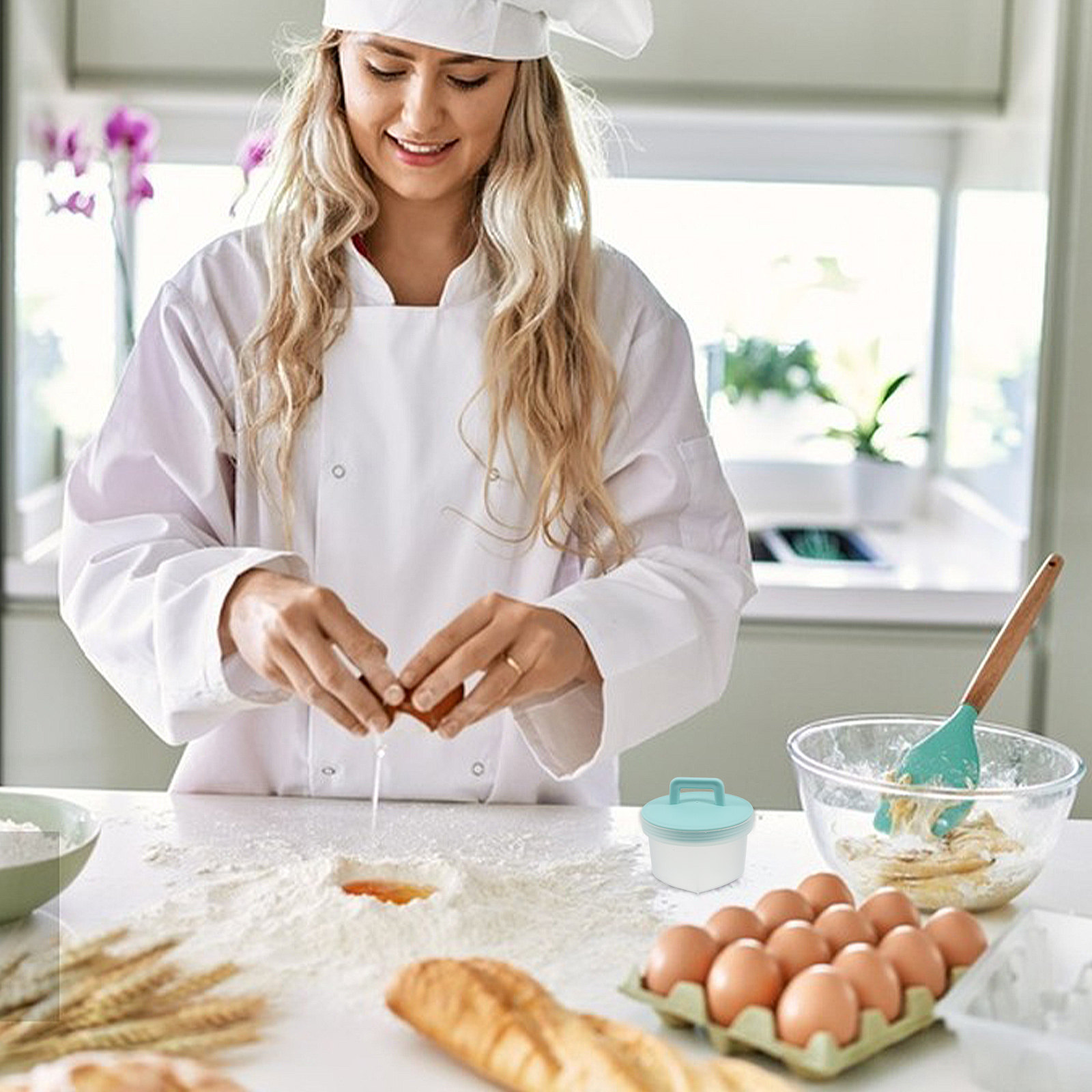 Kitchen Gadgets Save Time - مجموعة من 4 قطع لطهي البيض،