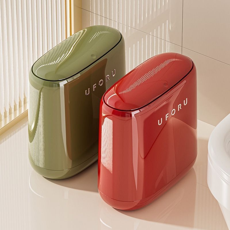 Kitchen Gadgets Luxury - الحمام سلة المهملات الضيقة البلاستيك الصحافة