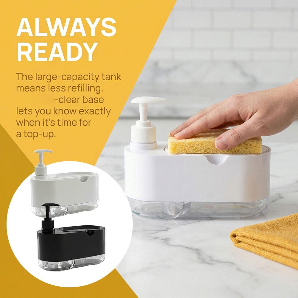 موزع صابون الأطباق الأوتوماتيك - مراجعة Kitchen Gadgets Dispenser Brush Holder وسعره