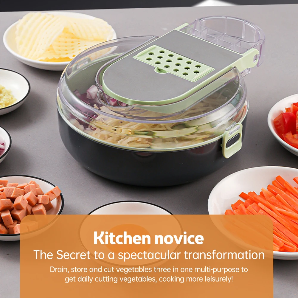 قطاعة خضروات مع حاوية متعددة ا - مراجعة Kitchen Gadgets Save Time وسعره