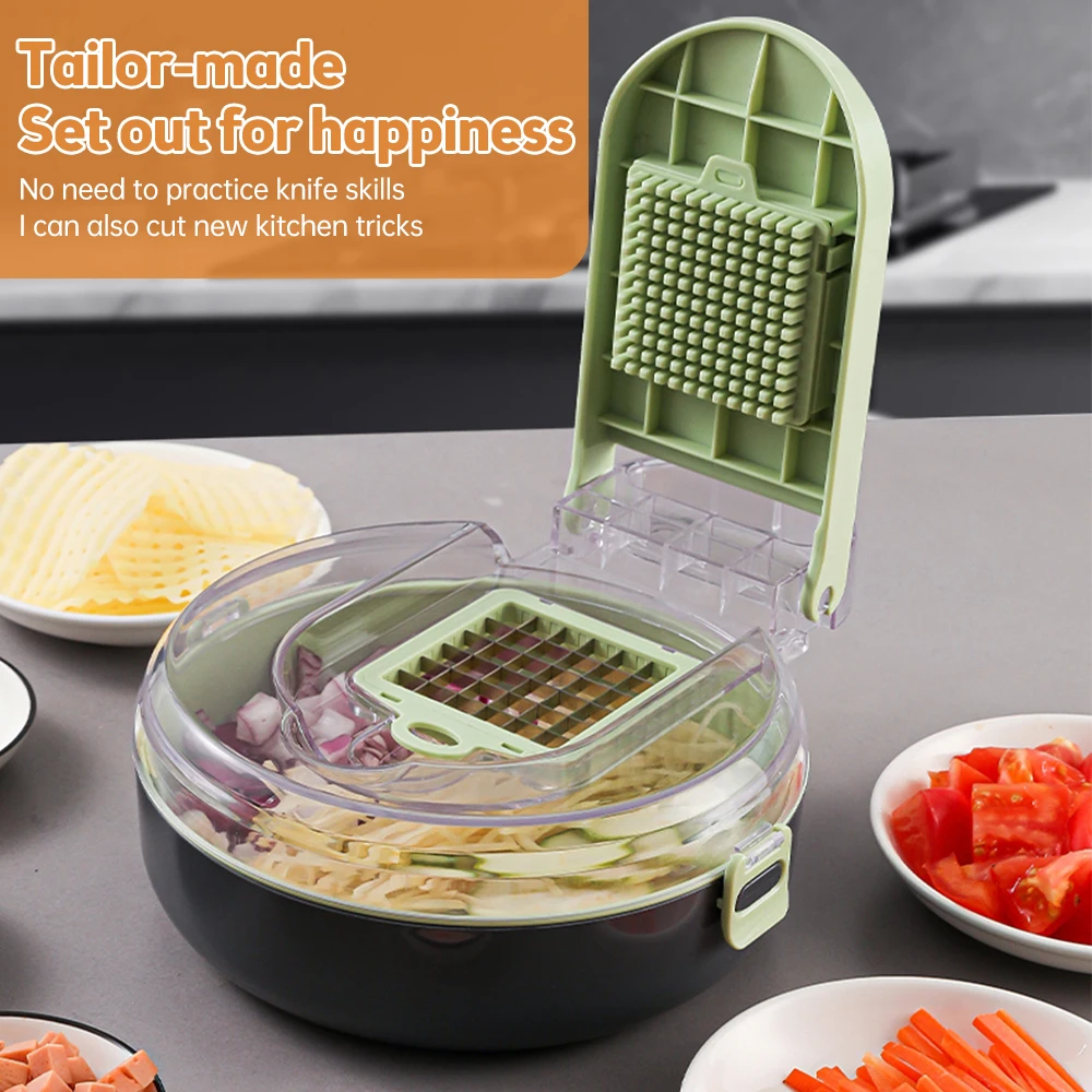 قطاعة خضروات مع حاوية متعددة ا - مراجعة Kitchen Gadgets Save Time وسعره