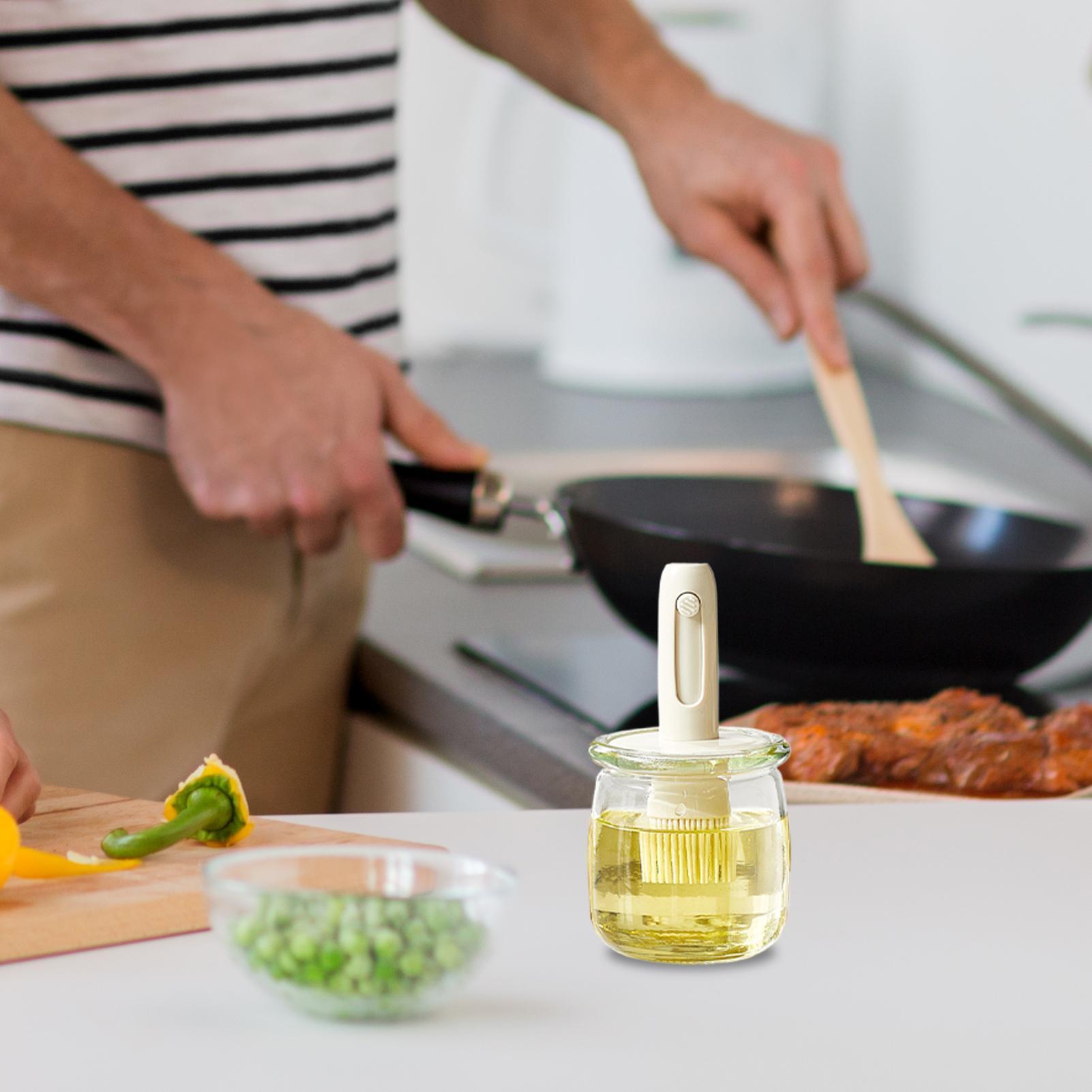 موزع الزيت للمطبخ خفيف الوزن ز - مراجعة Kitchen Gadgets Dispenser Brush Holder وسعره