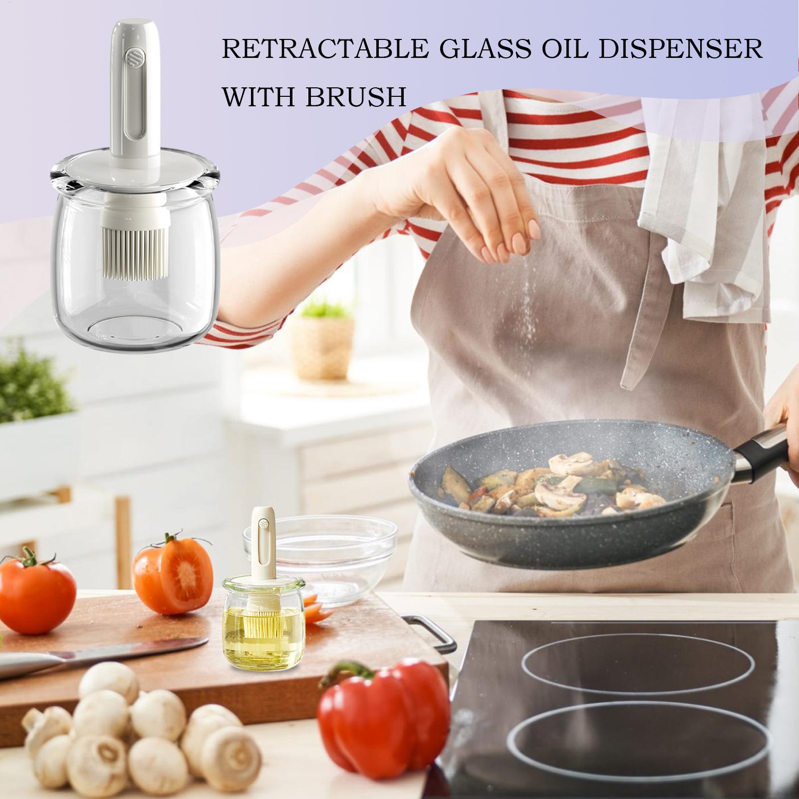 موزع الزيت للمطبخ خفيف الوزن ز - مراجعة Kitchen Gadgets Dispenser Brush Holder وسعره