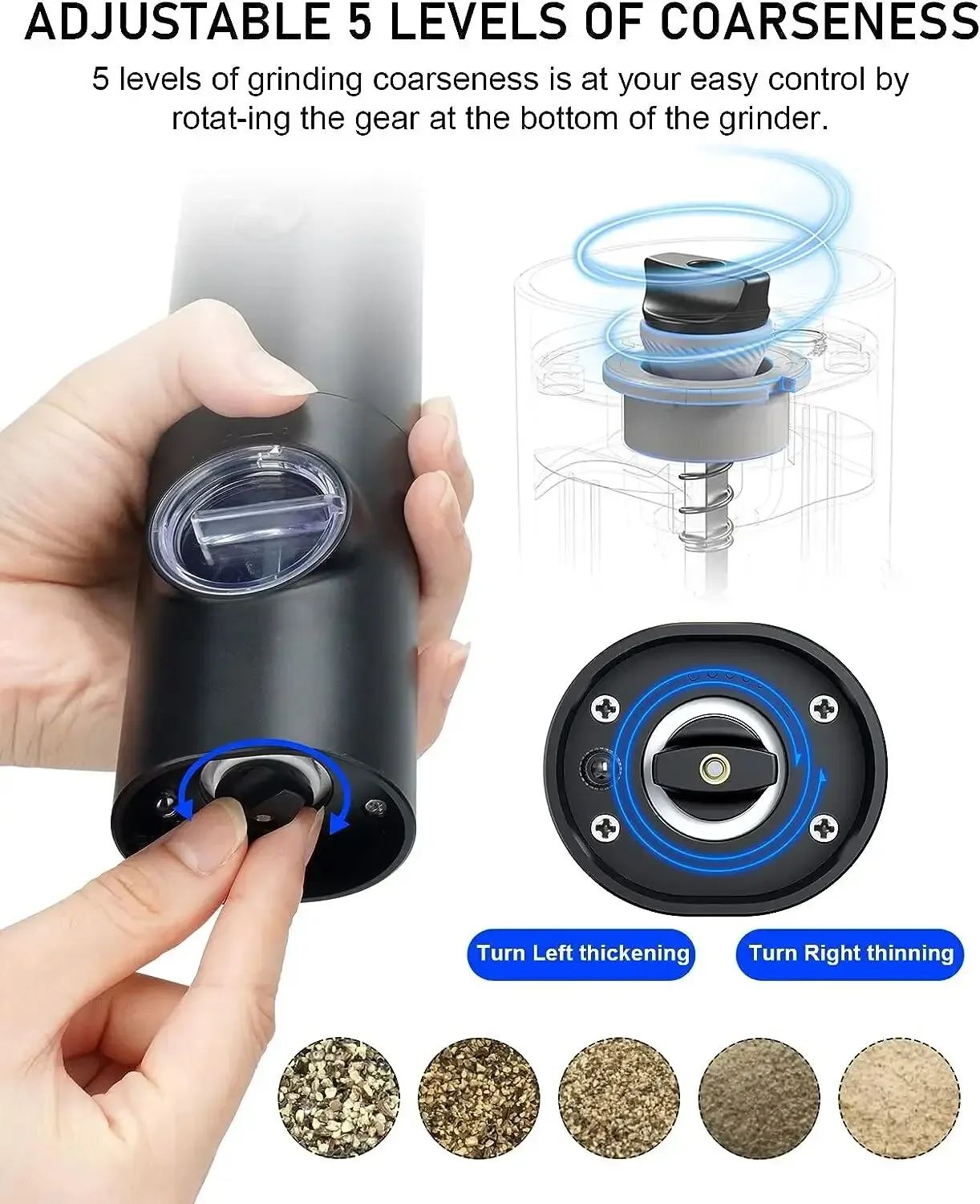 مطحنة ملح وفلفل كهربائية مع خش - مراجعة Kitchen Gadgets Small وسعره