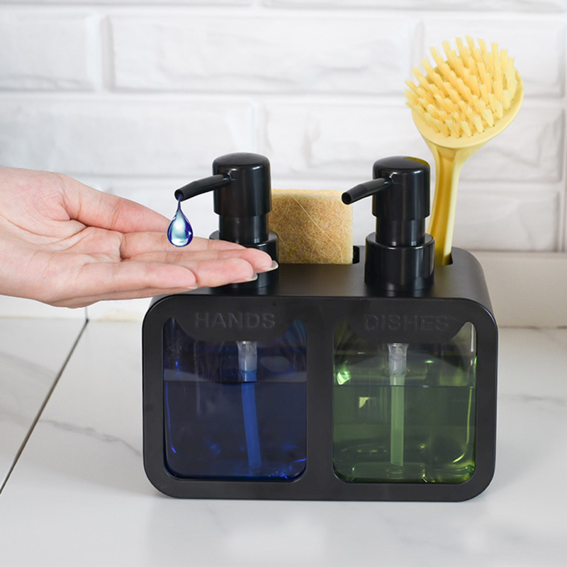 مجموعة موزعات صابون اليدين وصا - مراجعة Kitchen Gadgets Dispenser Brush Holder وسعره