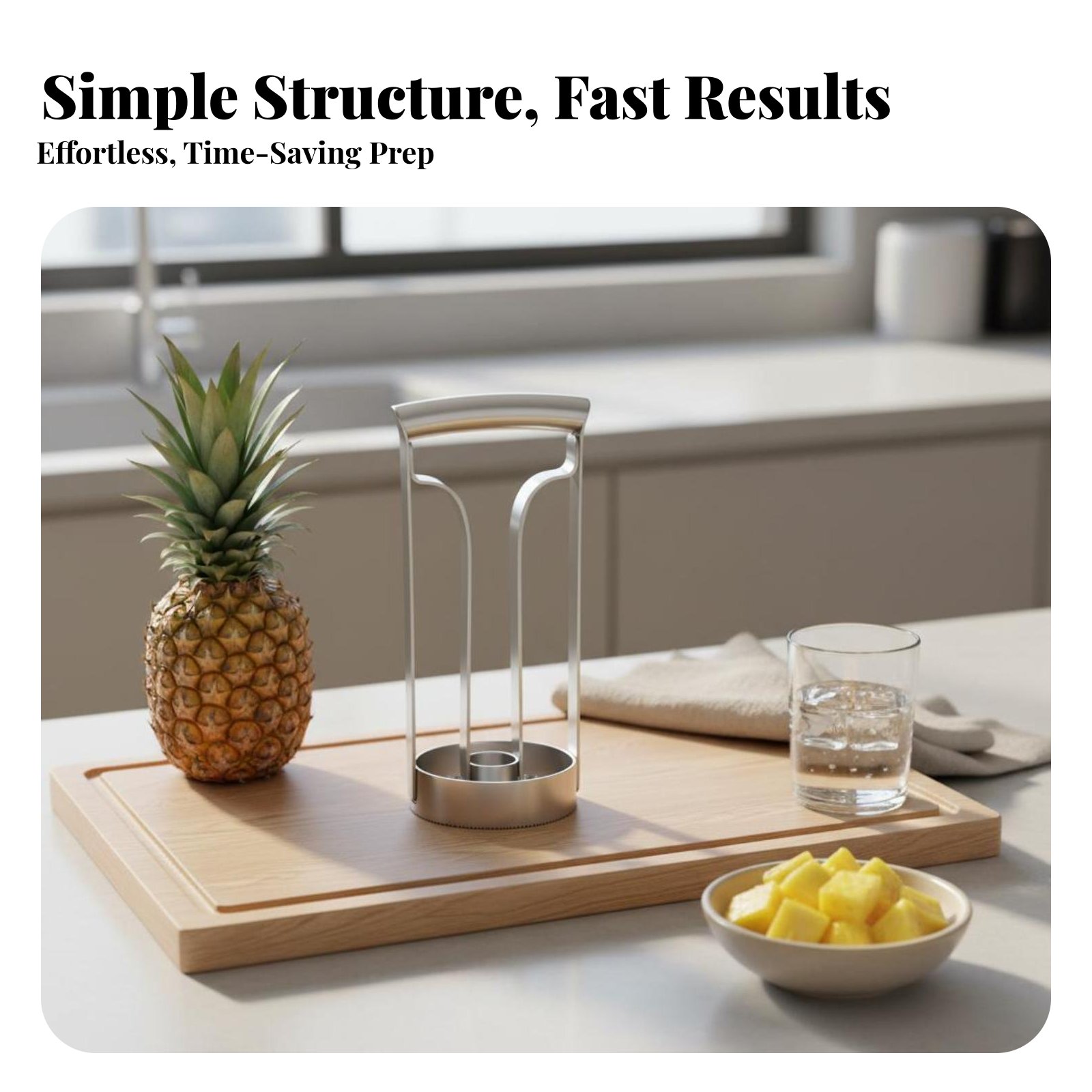 قطاعة أناناس من الفولاذ المقاو - مراجعة Kitchen Gadgets Save Time وسعره